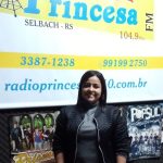 Presidente da Associação Selbachense de combate ao câncer, Maria Nair dos Santos, faz o convite a comunidade para o bingo dia 03 de outubro