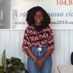 Estudante da UNIAENE da Bahia, Loida Arminda Muambale, esteve na Rádio Princesa se apresentando a comunidade