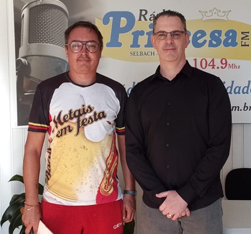 Atual presidente da Acis, Rene Juliano Kolling e futuro presidente Brendan Obrien