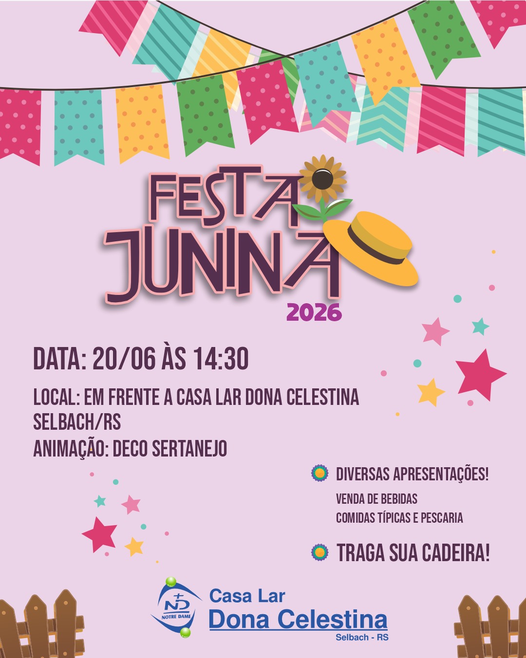 Festa Junina 2026 da Casa Lar Dona Celestina